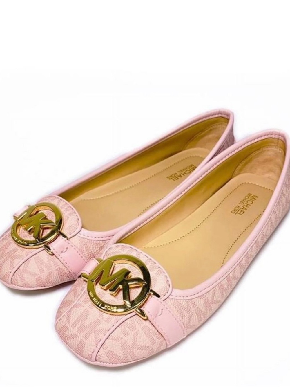 Michael Kors Blush Pink MK Logo Ballet Flats